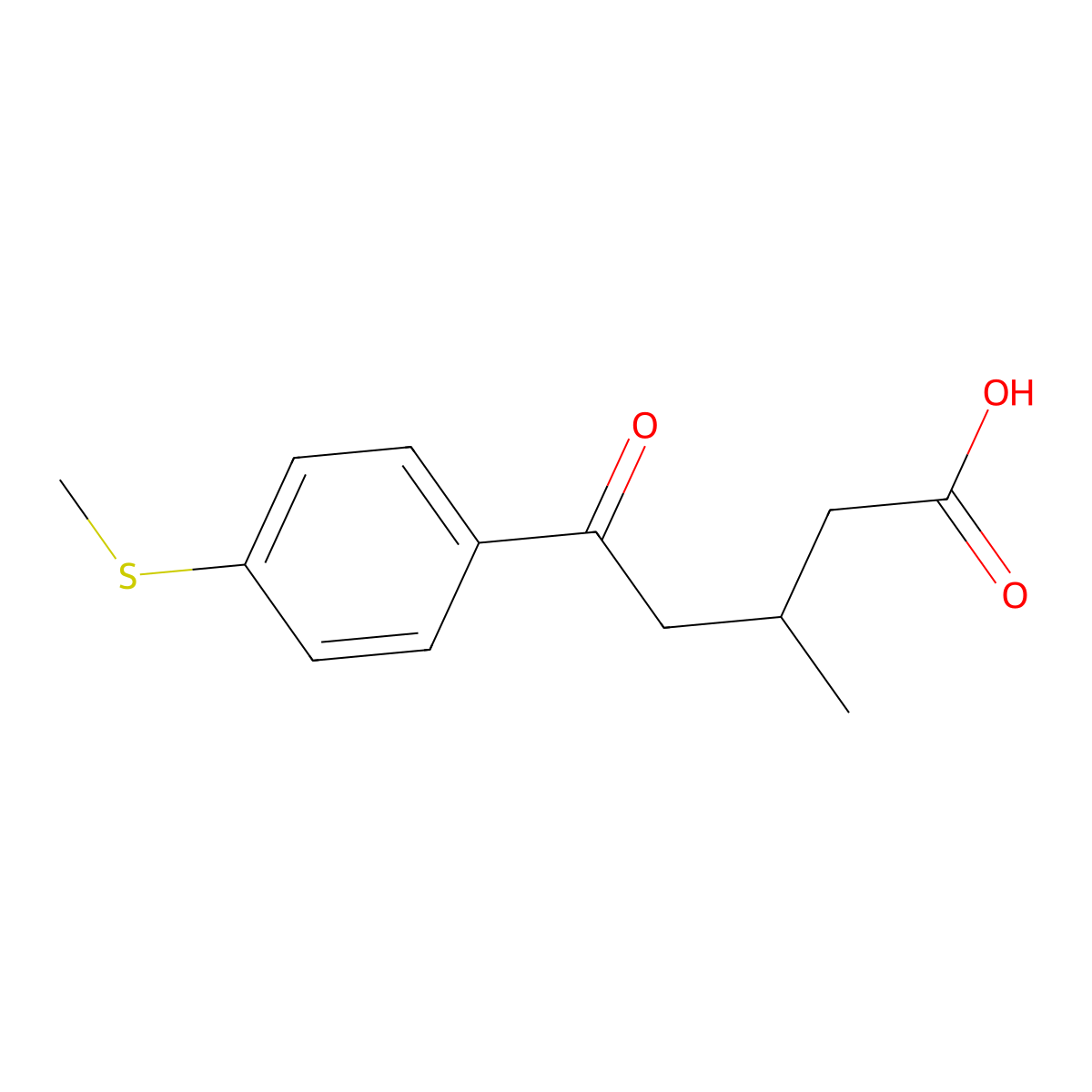 3-Methyl-5-oxo-5-(4-thiomethylphenyl)valeric acid molecular structure, CAS 845781-45-5