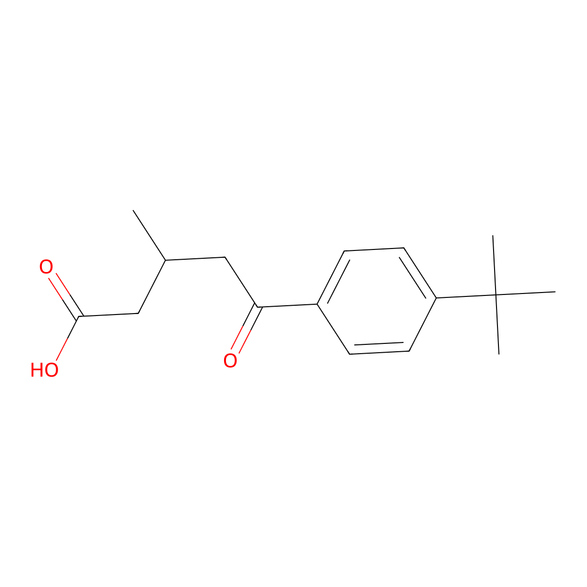 5-(4-tert-Butylphenyl)-3-methyl-5-oxovaleric acid molecular structure, CAS 845781-47-7