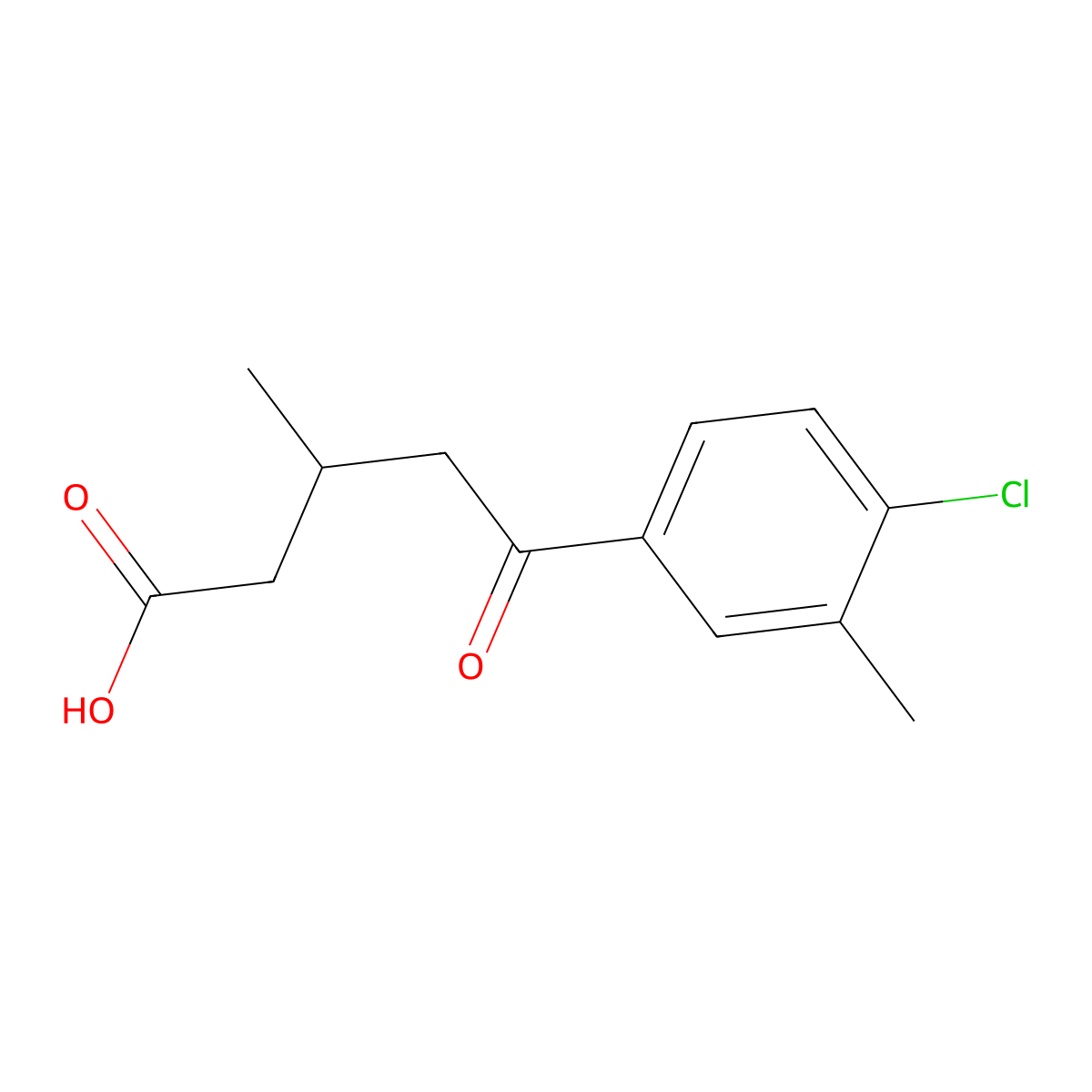 5-(4-Chloro-3-methylphenyl)-3-methyl-5-oxopentanoic acid molecular structure, CAS 845781-51-3