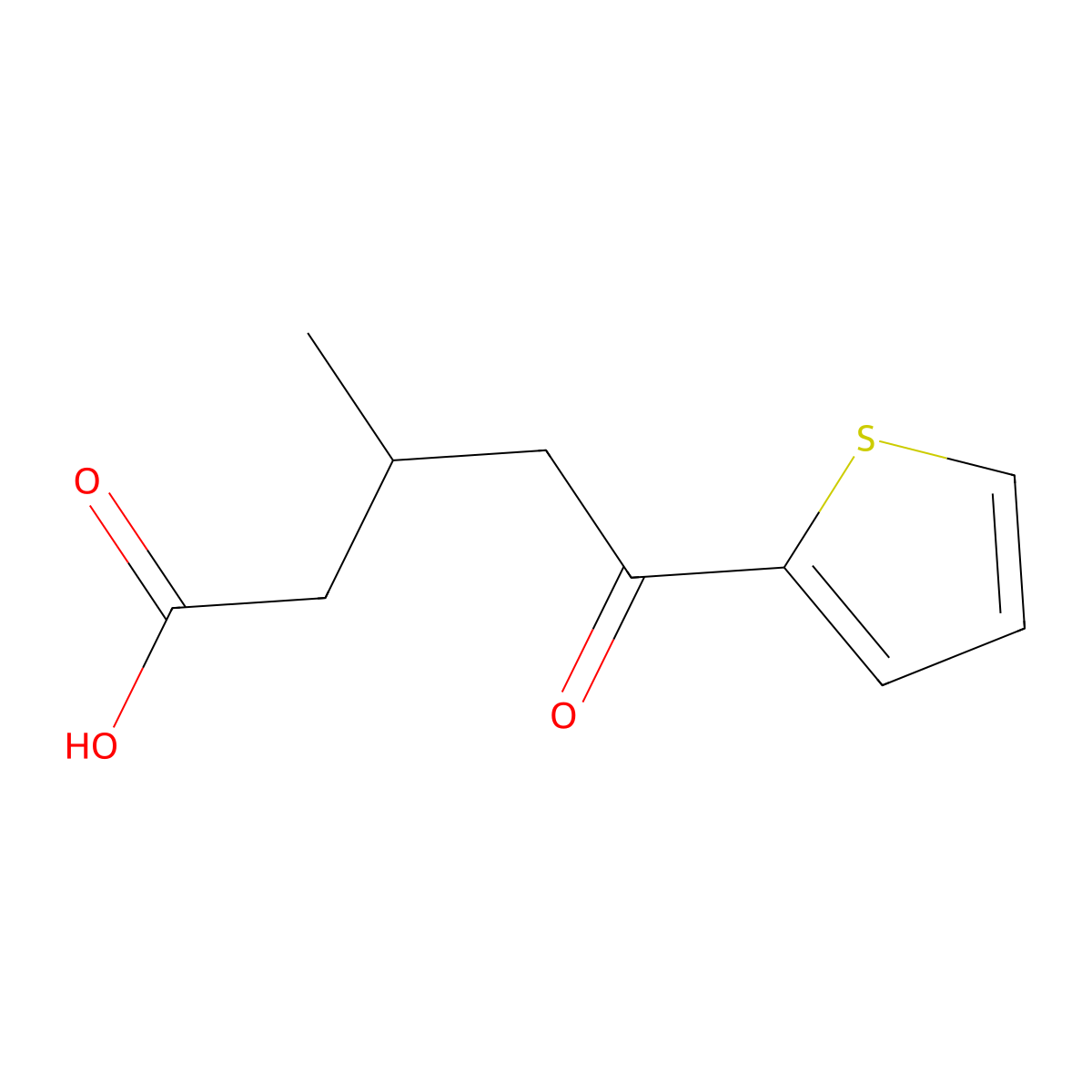 beta-Methyl-delta-oxo-2-thiophenepentanoic acid molecular structure, CAS 845781-53-5