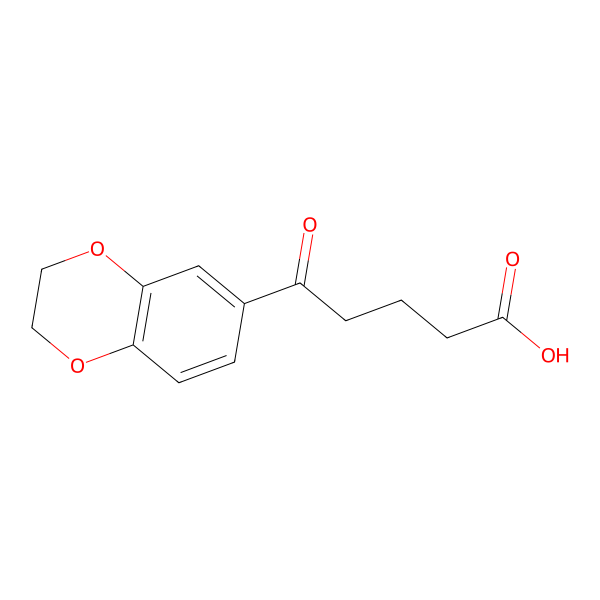5-(2,3-Dihydro-1,4-benzodioxin-6-yl)-5-oxopentanoic acid molecular structure, CAS 845781-54-6
