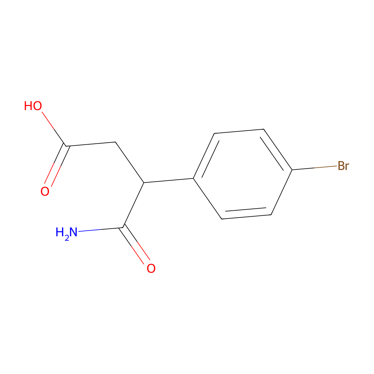 3-(4-Bromophenyl)-3-carbamoylpropanoic acid molecular structure, CAS 845786-00-7