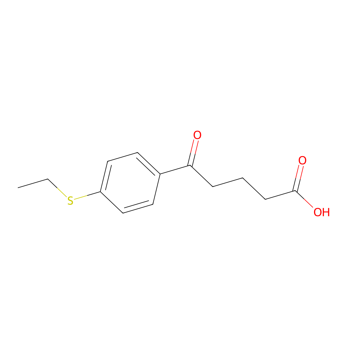 5-[4-(Ethylthio)phenyl]-5-oxovaleric acid molecular structure, CAS 845790-39-8