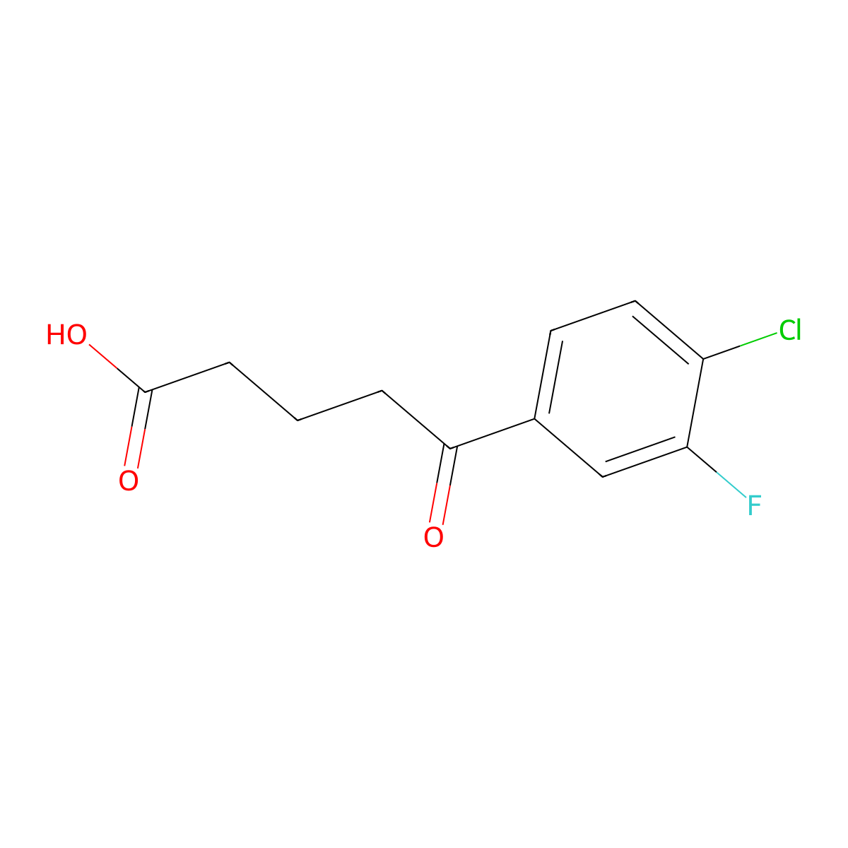 5-(4-Chloro-3-fluorophenyl)-5-oxovaleric acid molecular structure, CAS 845790-44-5