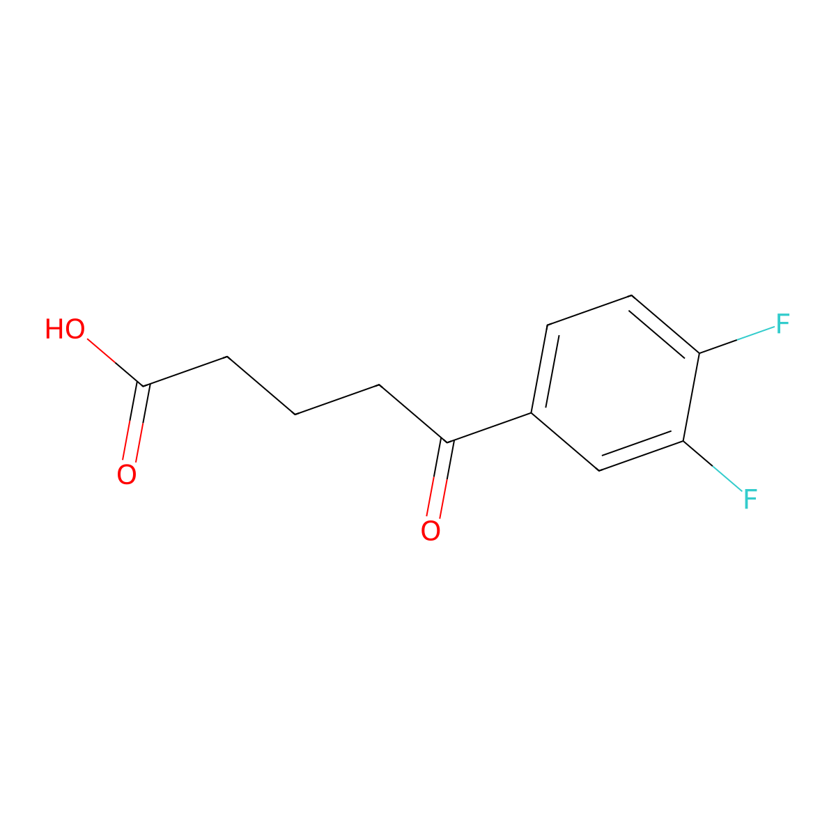 5-(3,4-Difluorophenyl)-5-oxovaleric acid molecular structure, CAS 845790-46-7