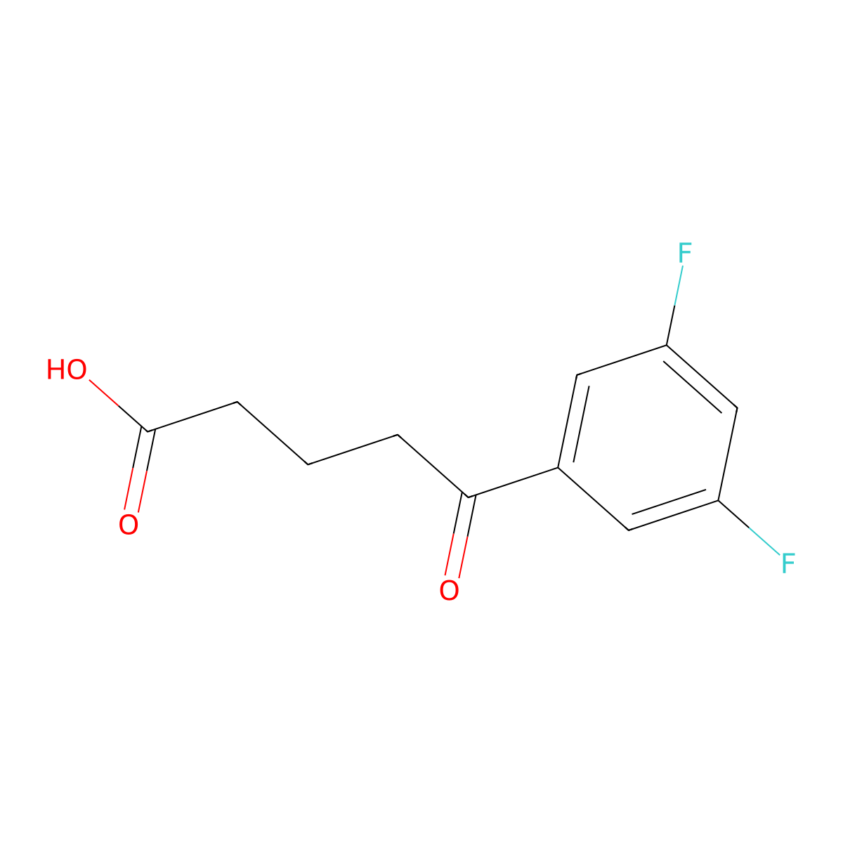 5-(3,5-Difluorophenyl)-5-oxovaleric acid molecular structure, CAS 845790-50-3