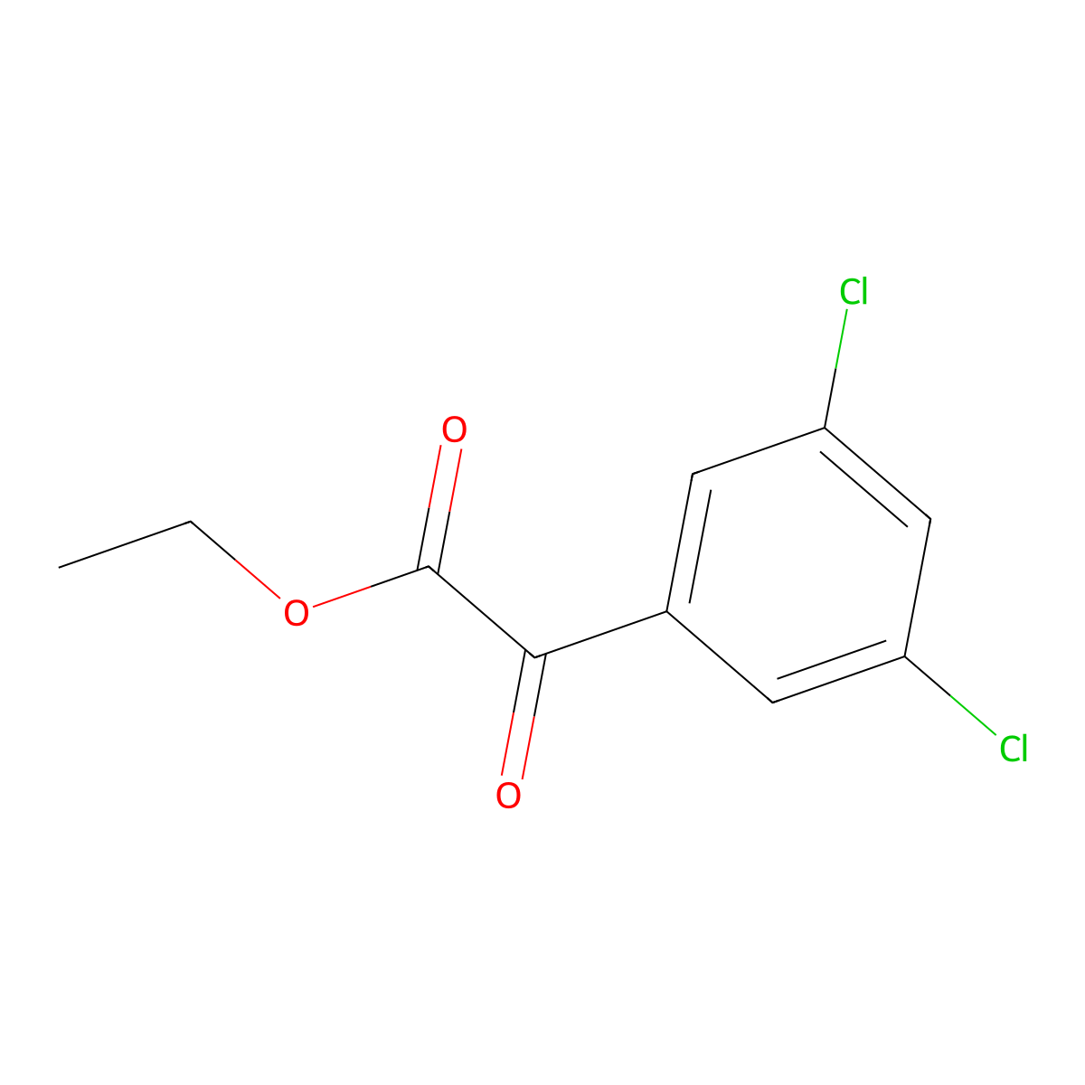 Ethyl 3,5-dichlorobenzoylformate molecular structure, CAS 845790-52-5