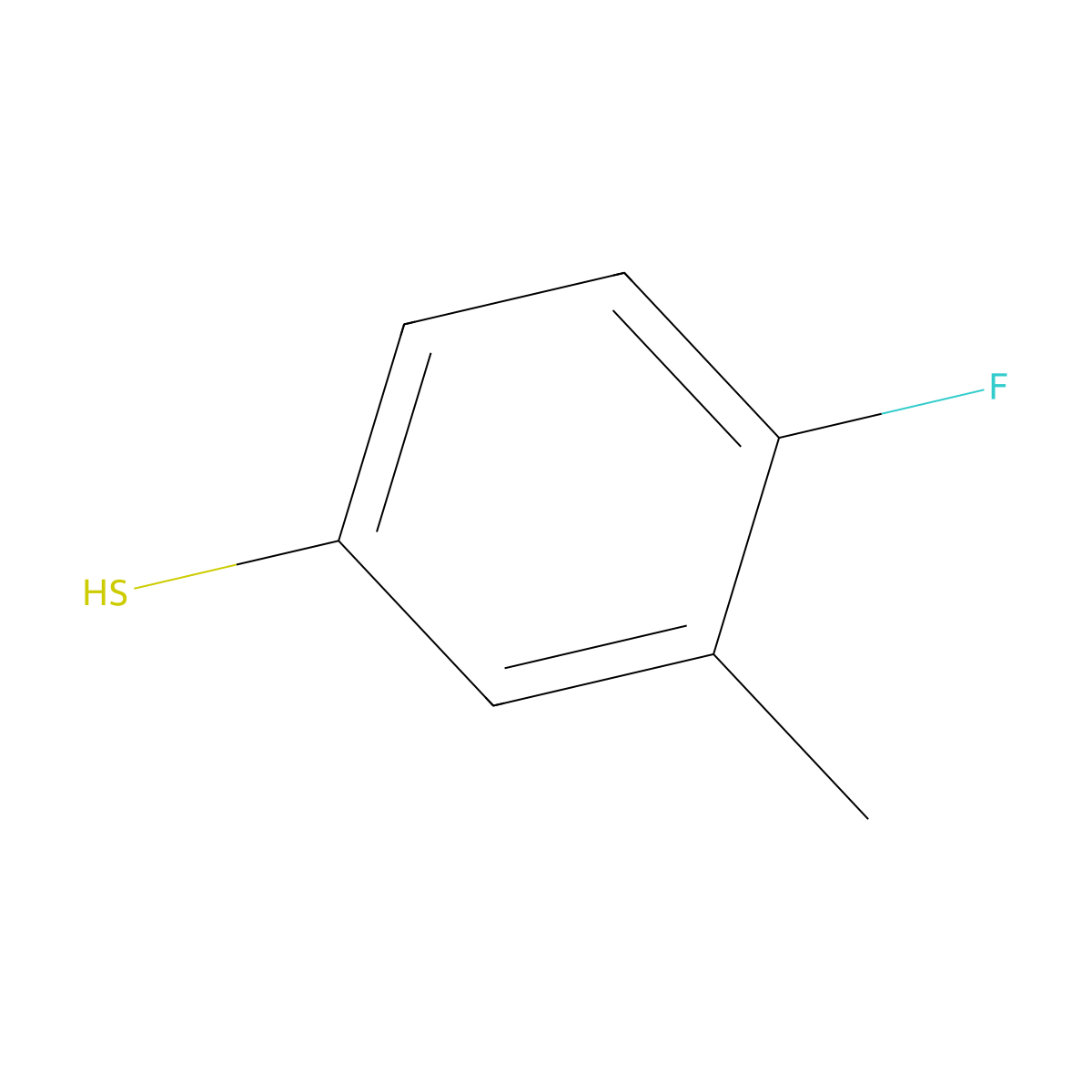 4-Fluoro-3-methylbenzene-1-thiol molecular structure, CAS 845790-87-6
