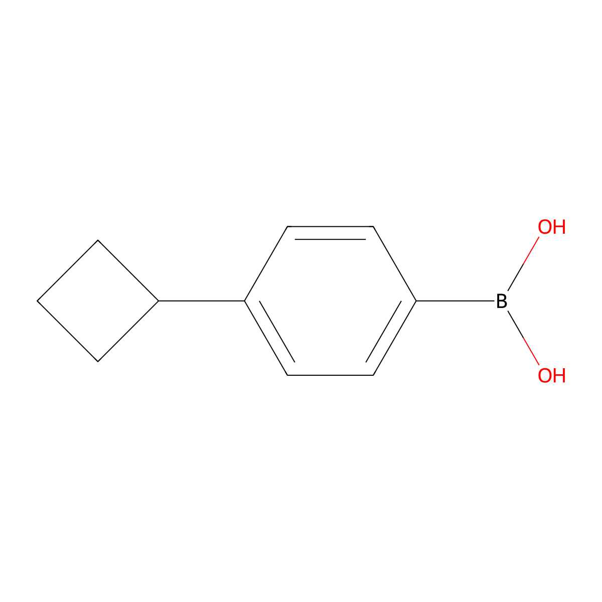 (4-Cyclobutylphenyl)boronic acid molecular structure, CAS 845797-74-2