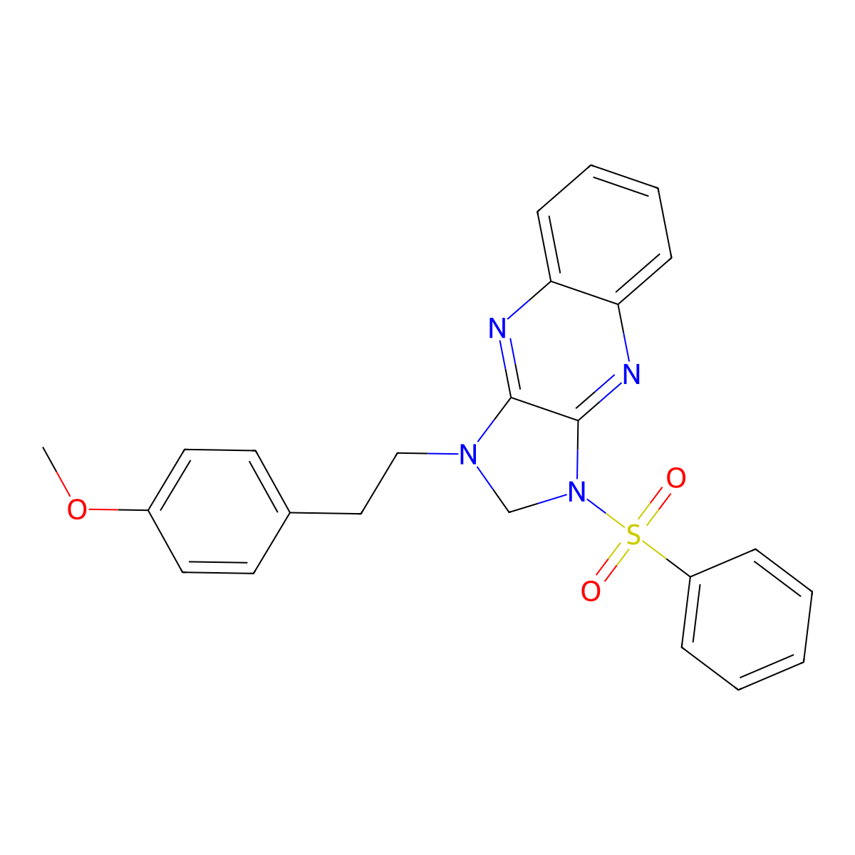 1-(4-methoxyphenethyl)-3-(phenylsulfonyl)-2,3-dihydro-1H-imidazo[4,5-b]quinoxaline molecular structure, CAS 845798-62-1
