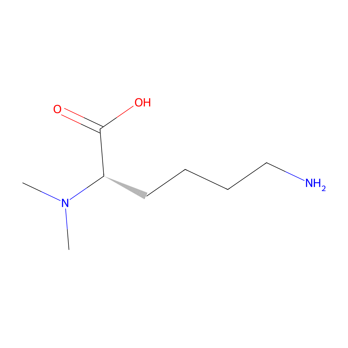 (2S)-6-amino-2-(dimethylamino)hexanoic acid molecular structure, CAS 84580-92-7