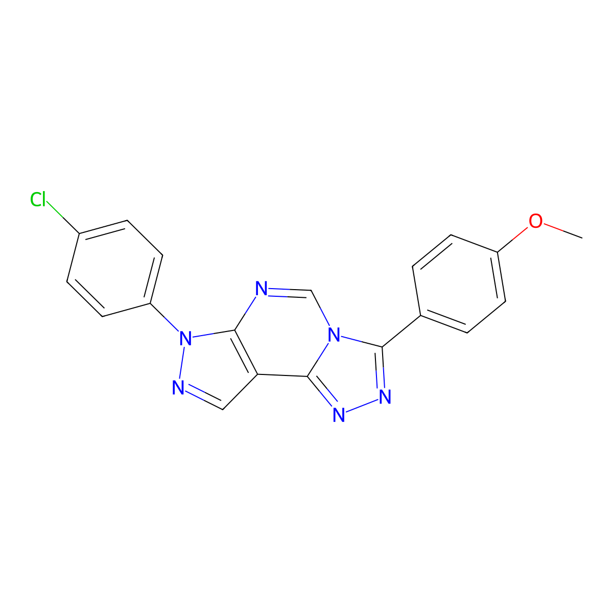 7-(4-chlorophenyl)-3-(4-methoxyphenyl)-7H-pyrazolo[4,3-e][1,2,4]triazolo[4,3-c]pyrimidine molecular structure, CAS 845803-76-1