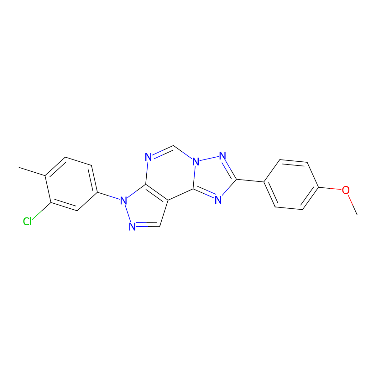7-(3-chloro-4-methylphenyl)-2-(4-methoxyphenyl)-7H-pyrazolo[4,3-e][1,2,4]triazolo[1,5-c]pyrimidine molecular structure, CAS 845803-93-2