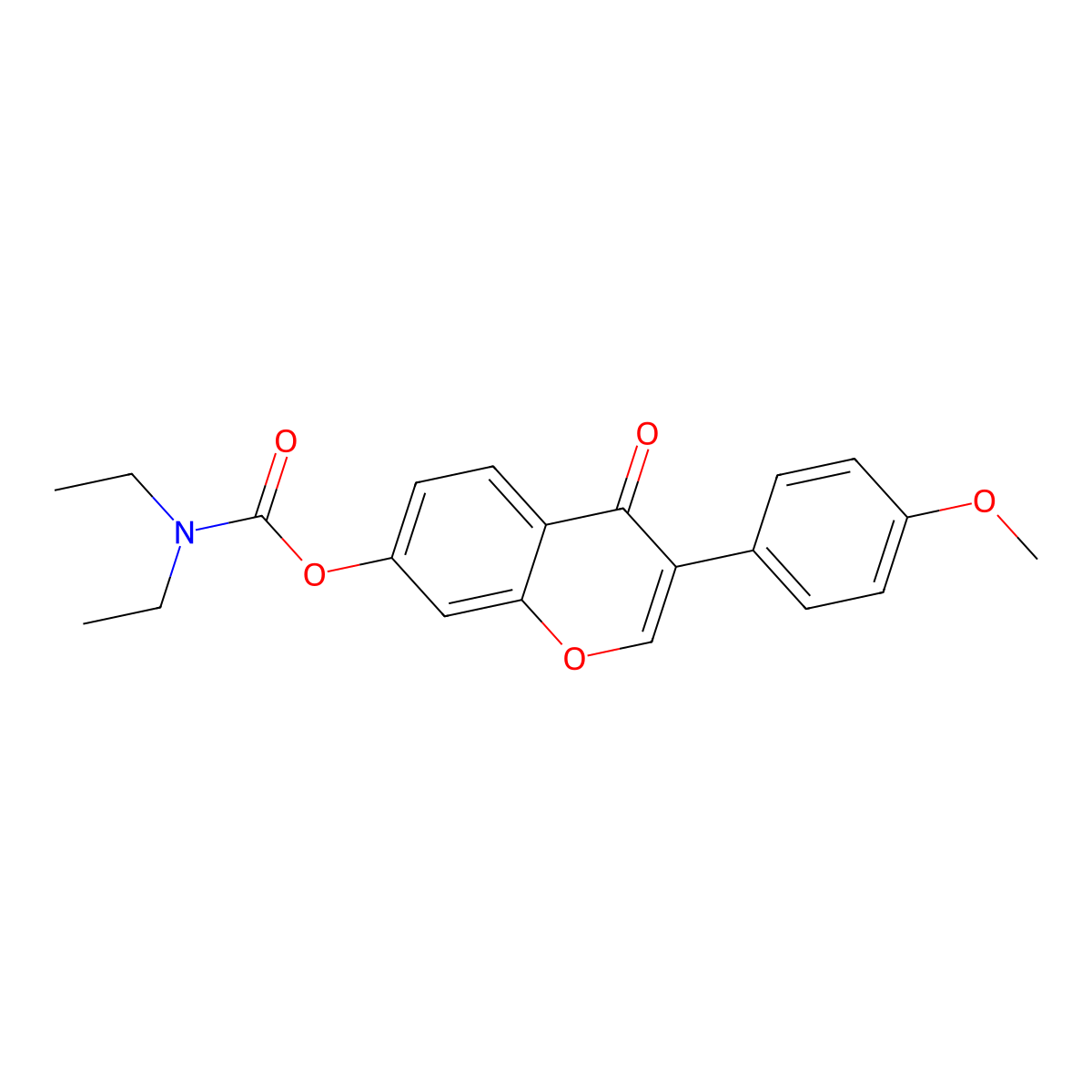 3-(4-methoxyphenyl)-4-oxo-4H-chromen-7-yl diethylcarbamate molecular structure, CAS 845805-14-3