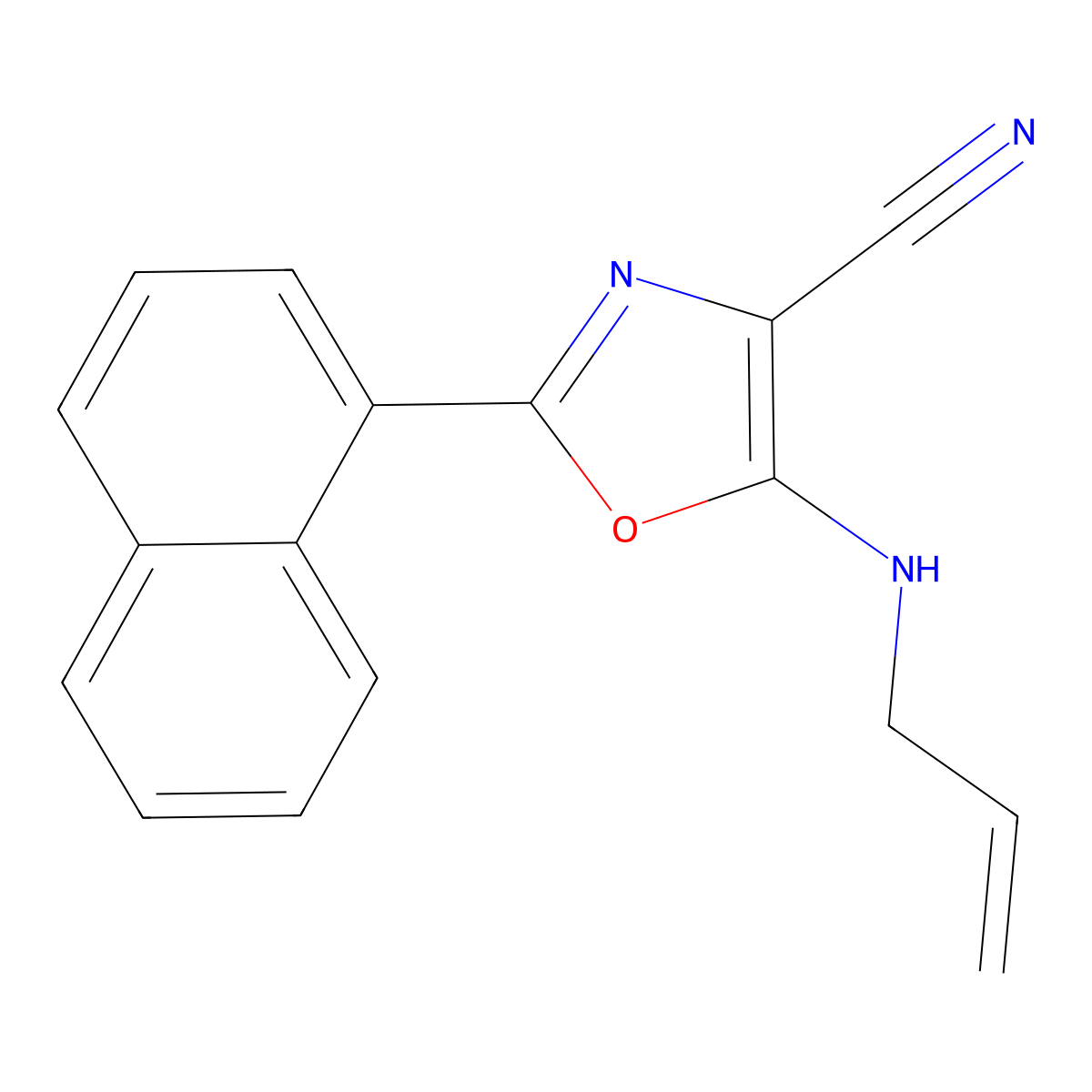 2-(Naphthalen-1-yl)-5-(prop-2-en-1-ylamino)-1,3-oxazole-4-carbonitrile molecular structure, CAS 845808-71-1