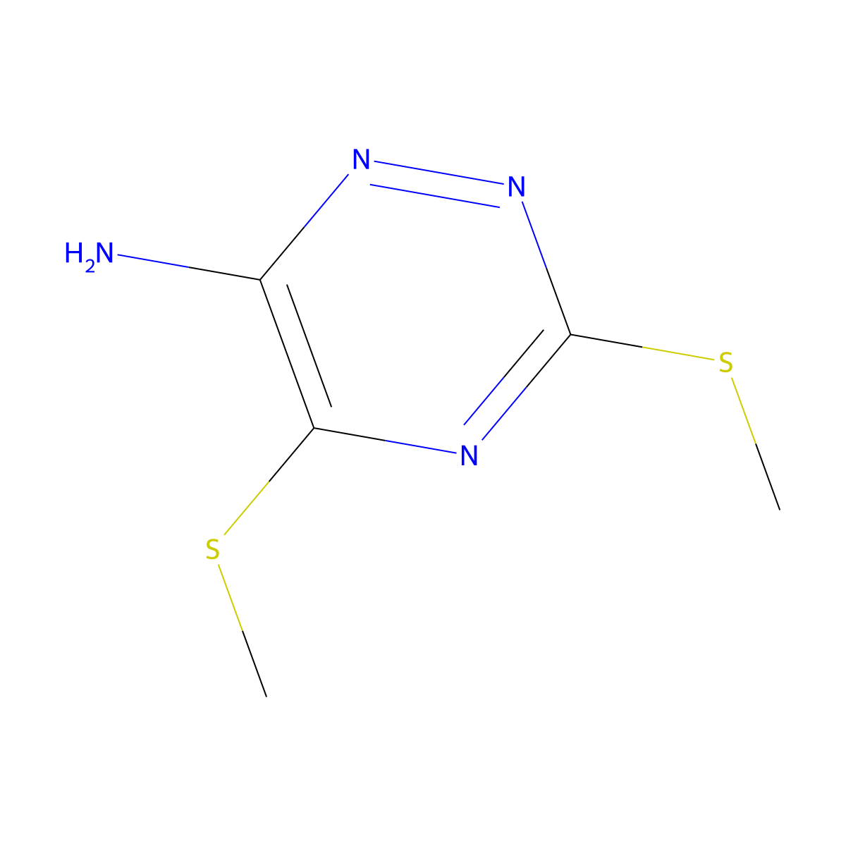 Bis(methylsulfanyl)-1,2,4-triazin-6-amine molecular structure, CAS 84582-90-1