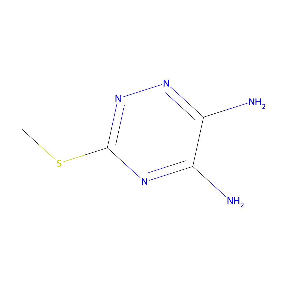 3-(Methylsulfanyl)-1,2,4-triazine-5,6-diamine molecular structure, CAS 84582-94-5