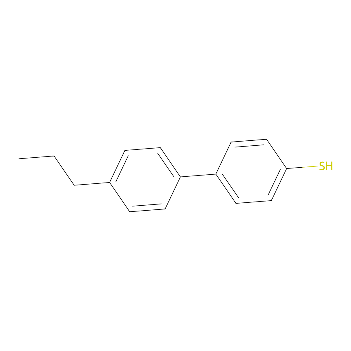 4-(4-Propylphenyl)benzenethiol molecular structure, CAS 845823-00-9