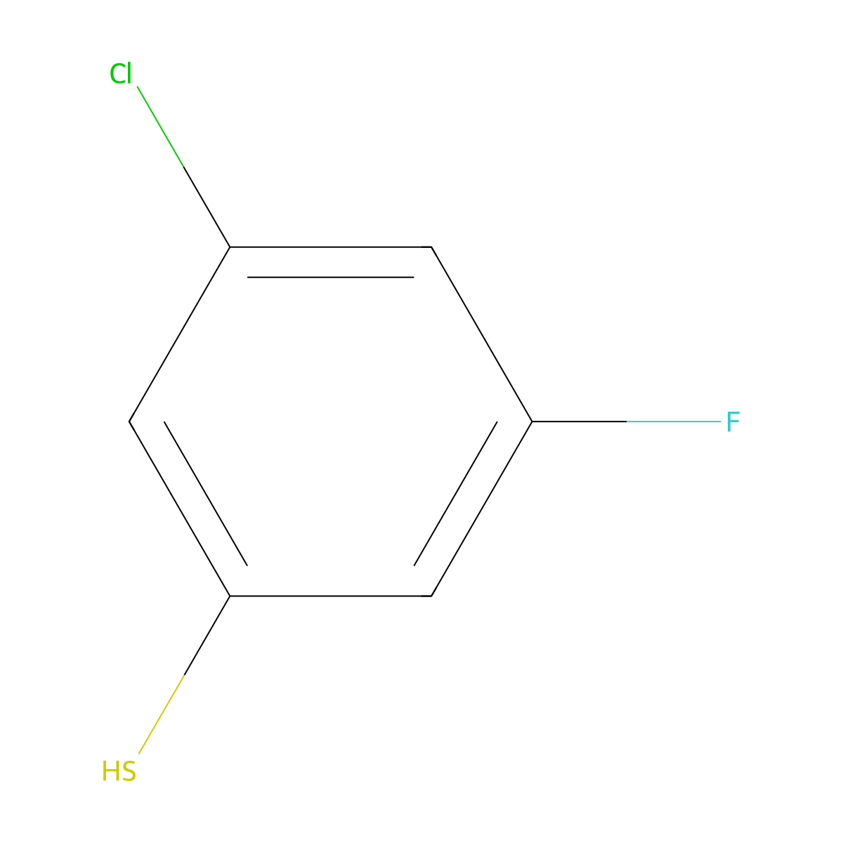 3-Chloro-5-fluorothiophenol molecular structure, CAS 845823-02-1