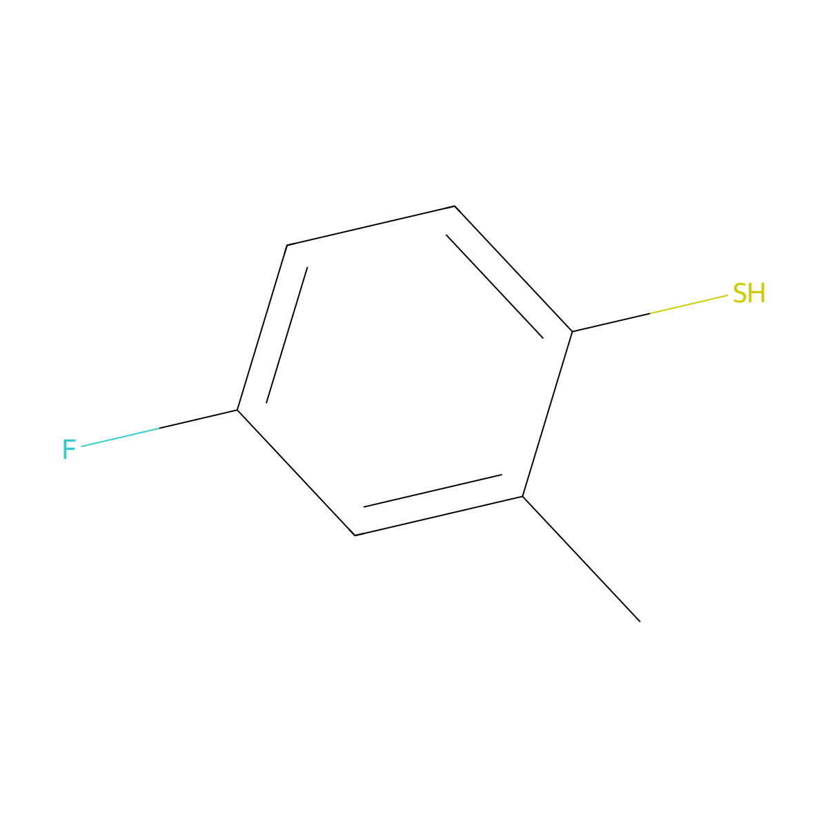 4-Fluoro-2-methylbenzene-1-thiol molecular structure, CAS 845823-04-3