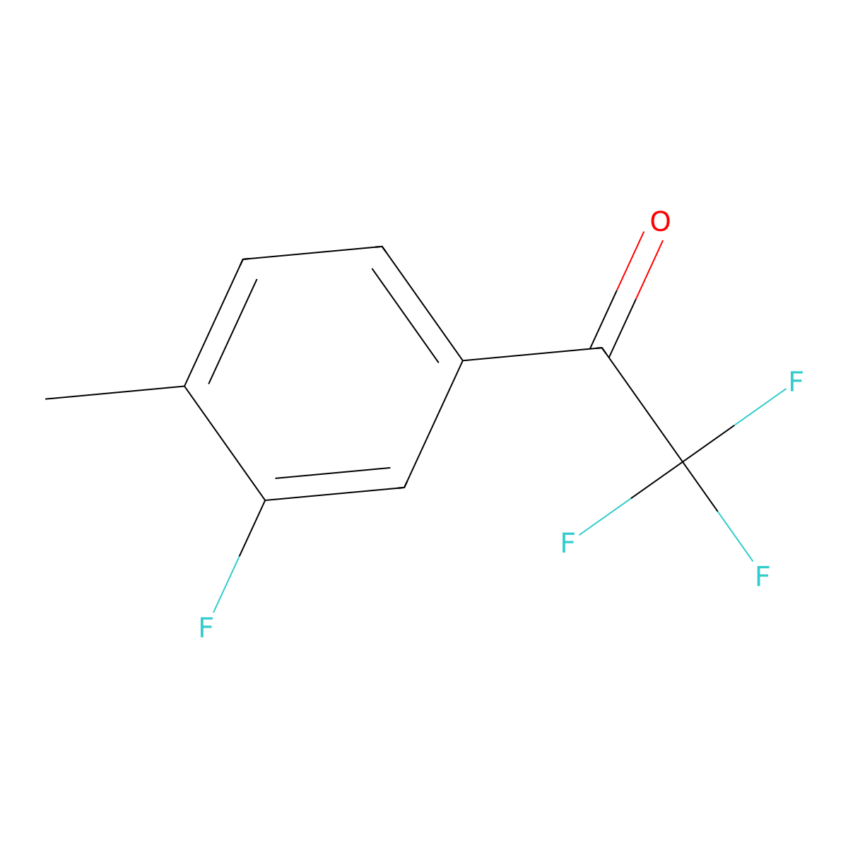2,2,2-Trifluoro-1-(3-fluoro-4-methylphenyl)ethanone molecular structure, CAS 845823-06-5