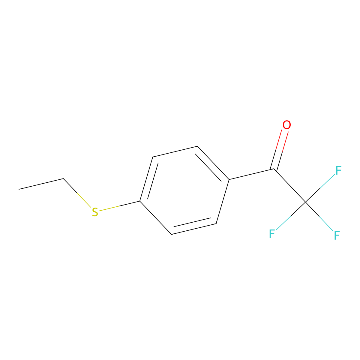 4'-Ethylthio-2,2,2-trifluoroacetophenone molecular structure, CAS 845823-09-8