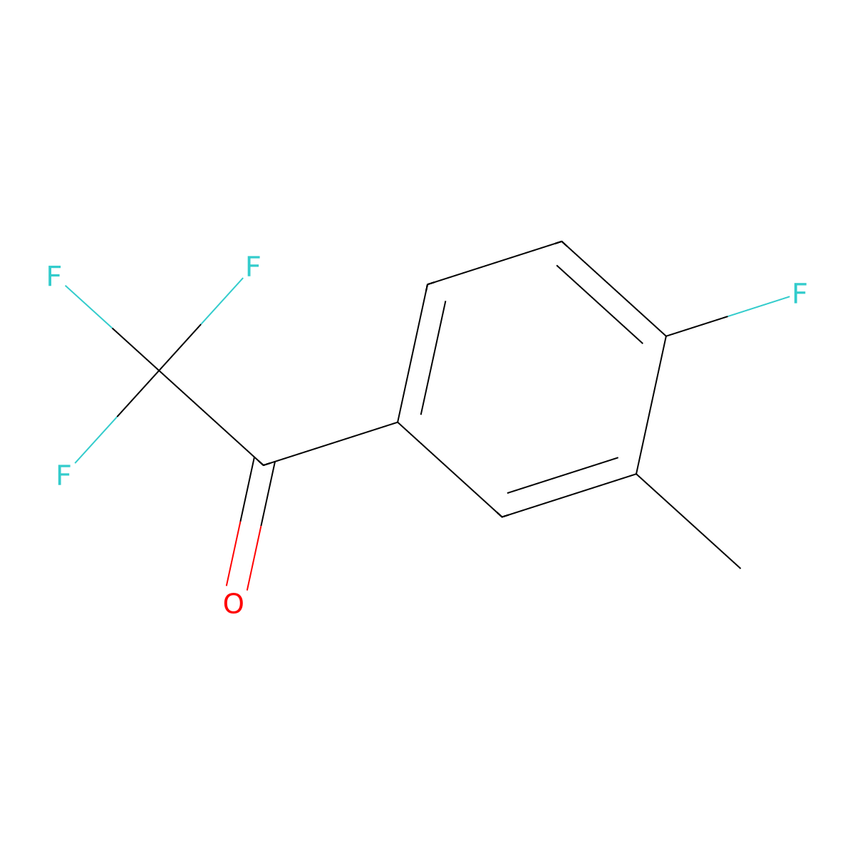 4'-Fluoro-3'-methyl-2,2,2-trifluoroacetophenone molecular structure, CAS 845823-10-1