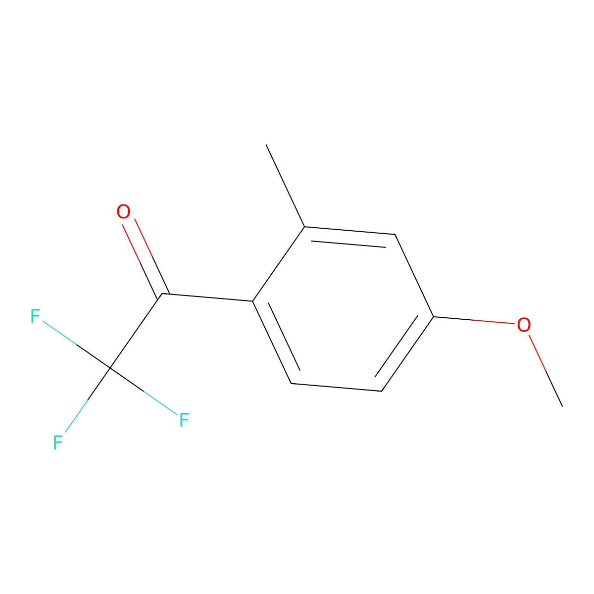 4'-Methoxy-2'-methyl-2,2,2-trifluoroacetophenone molecular structure, CAS 845823-11-2