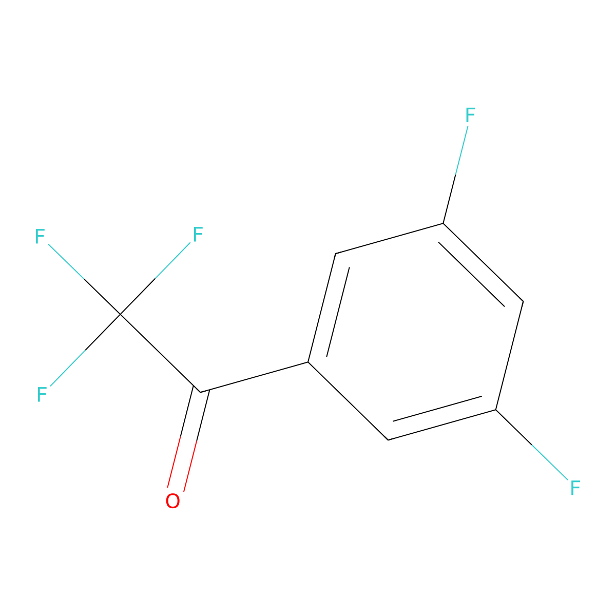 1-(3,5-Difluorophenyl)-2,2,2-trifluoroethanone molecular structure, CAS 845823-12-3