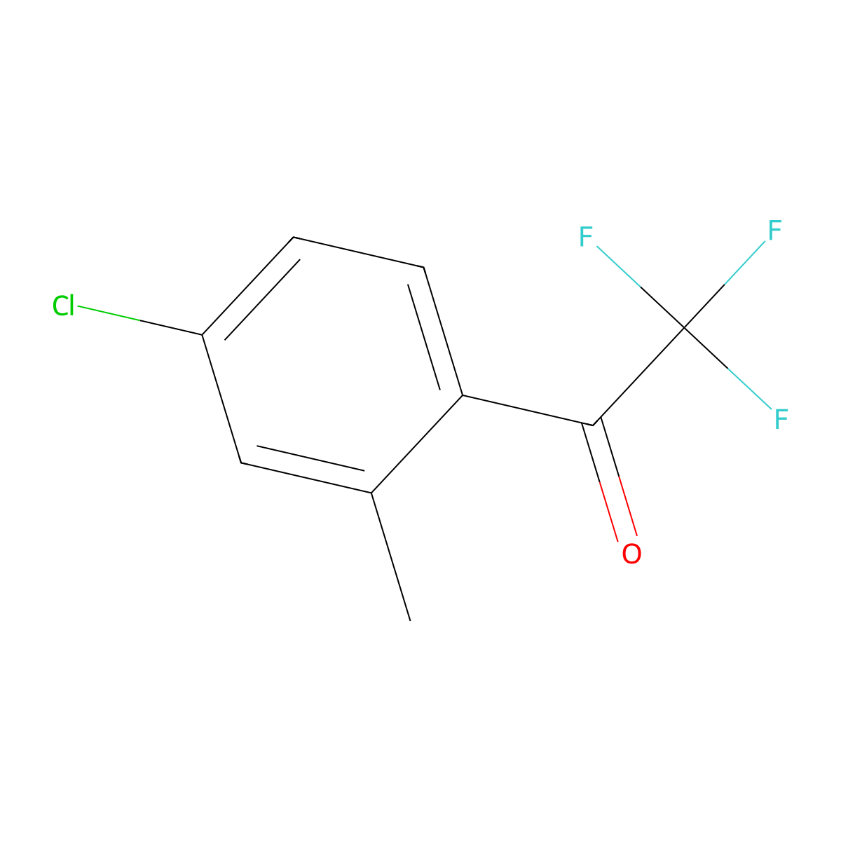 4'-Chloro-2'-methyl-2,2,2-trifluoroacetophenone molecular structure, CAS 845823-13-4