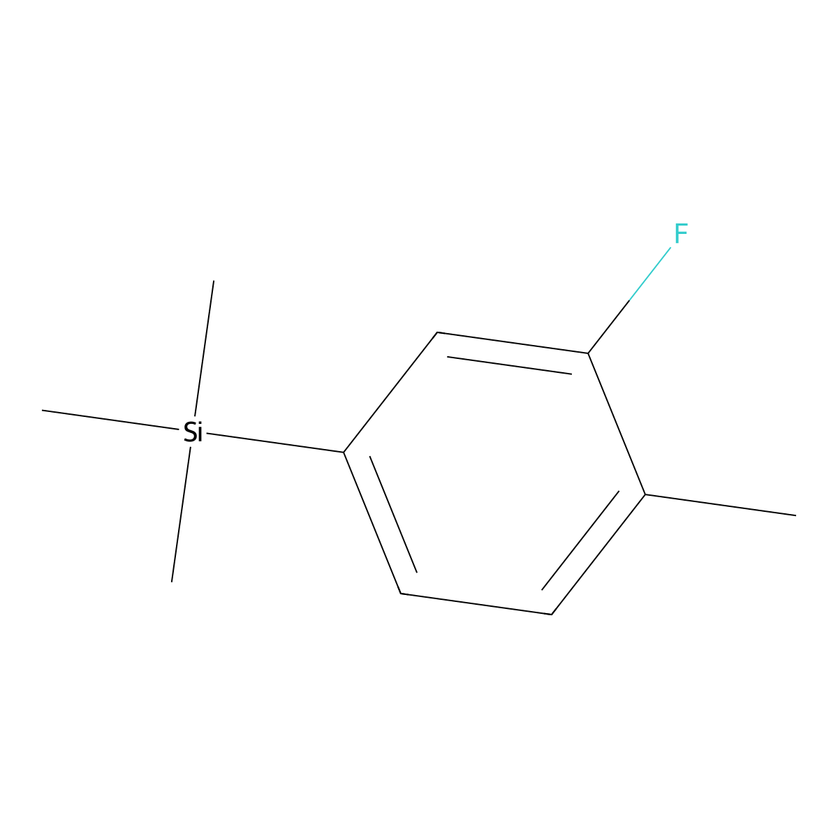 1-(Trimethylsilyl)-3-fluoro-4-methylbenzene molecular structure, CAS 845823-16-7