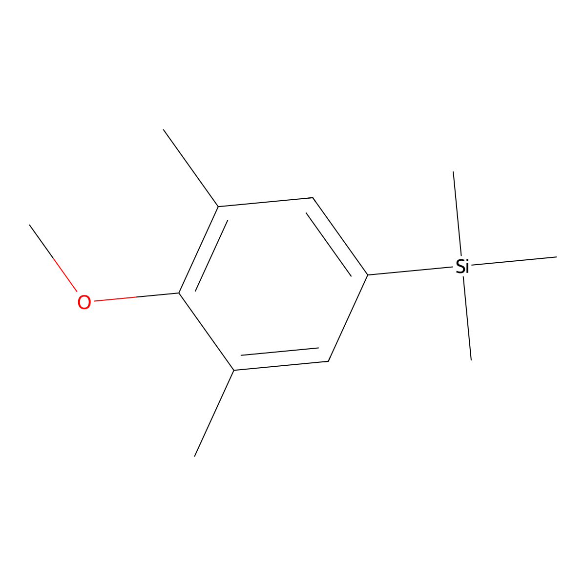 1-(Trimethylsilyl)-3,5-dimethyl-4-methoxybenzene molecular structure, CAS 845823-17-8