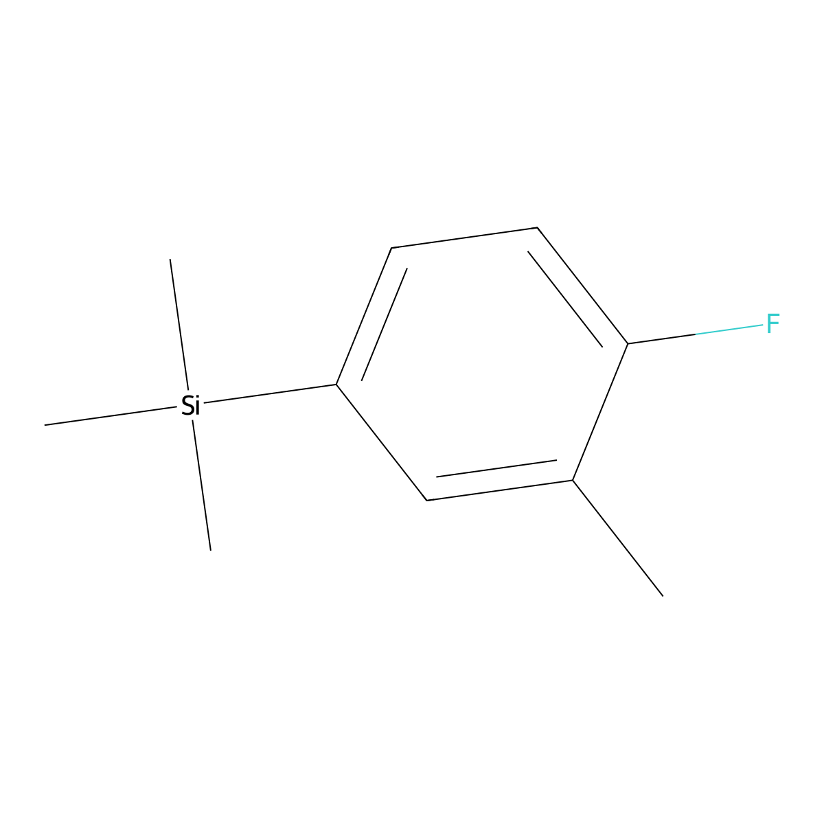 (4-Fluoro-3-methylphenyl)trimethylsilane molecular structure, CAS 845823-18-9