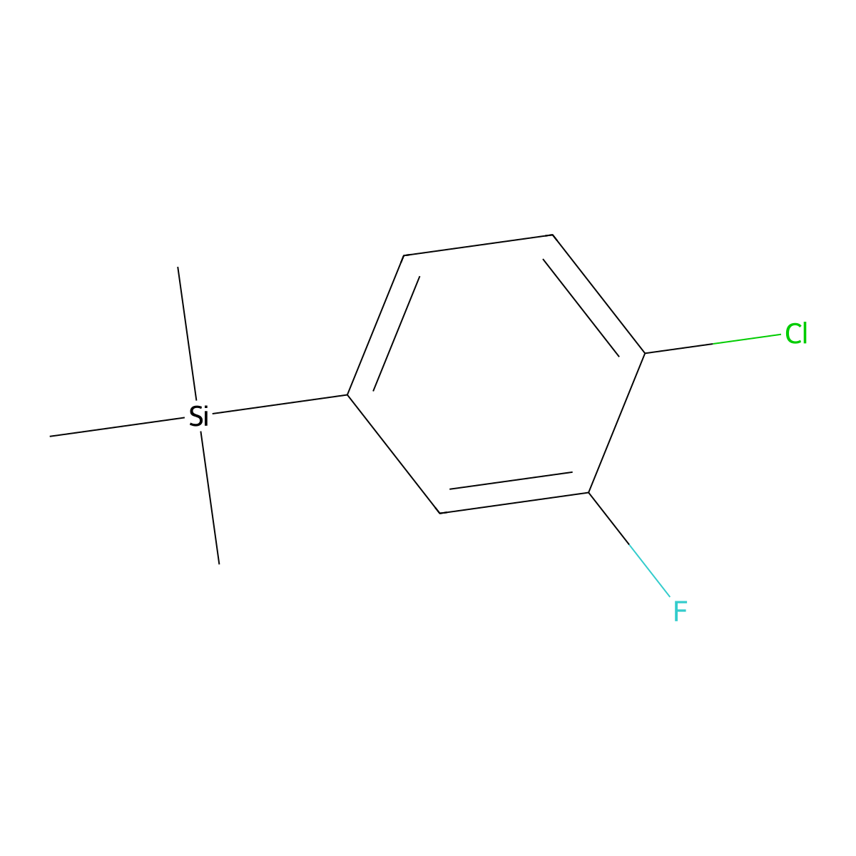 (4-Chloro-3-fluorophenyl)trimethylsilane molecular structure, CAS 845823-22-5