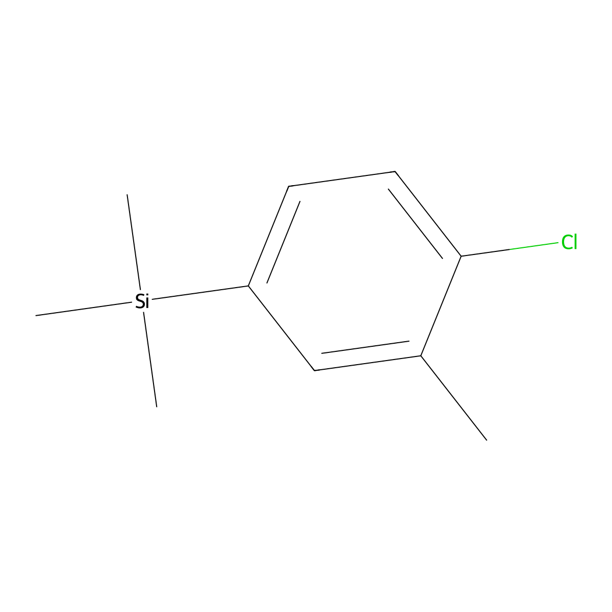 1-(Trimethylsilyl)-4-chloro-3-methylbenzene molecular structure, CAS 845823-24-7