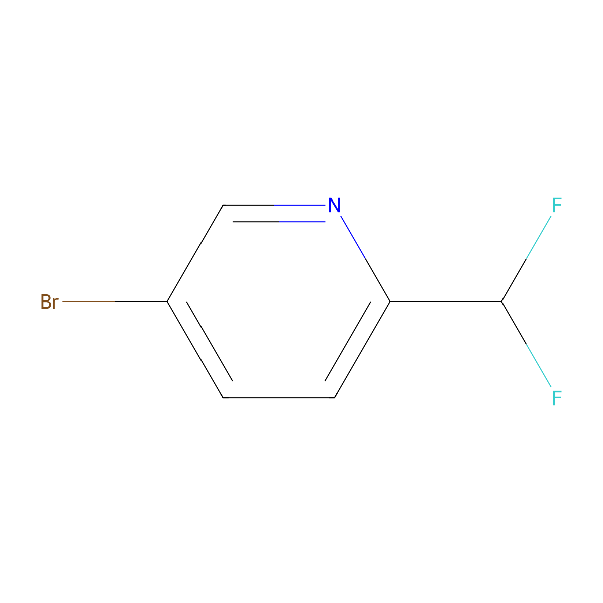 5-Bromo-2-(difluoromethyl)pyridine molecular structure, CAS 845827-13-6
