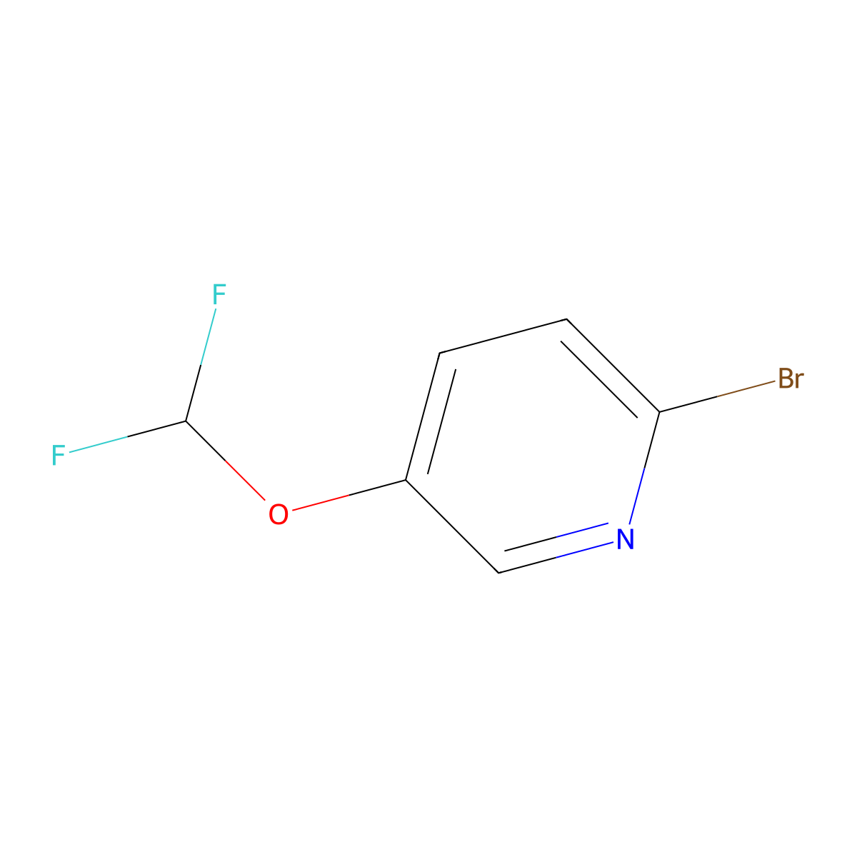 2-Bromo-5-(difluoromethoxy)pyridine molecular structure, CAS 845827-14-7