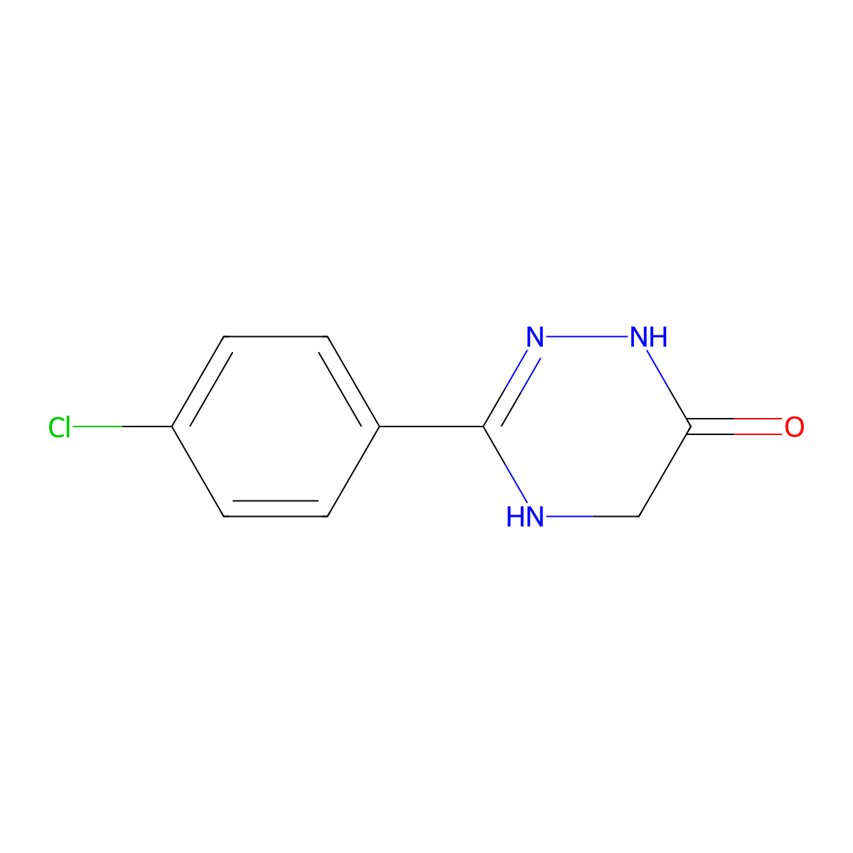 3-(4-Chlorophenyl)-2,5-dihydro-1,2,4-triazin-6(1H)-one molecular structure, CAS 84586-29-8