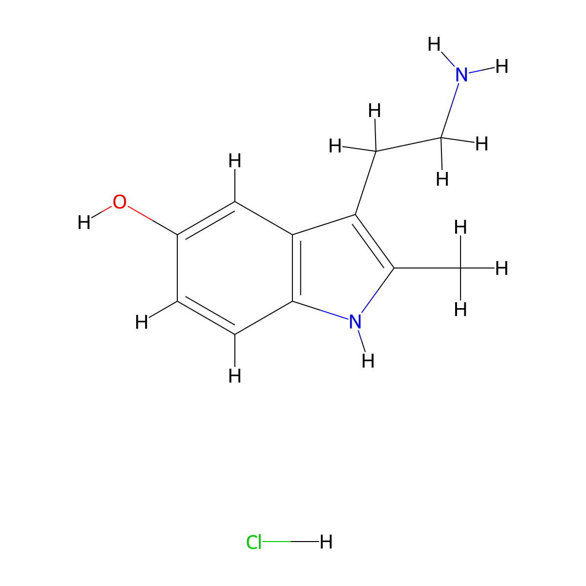 2-Methylserotonin hydrochloride molecular structure, CAS 845861-49-6