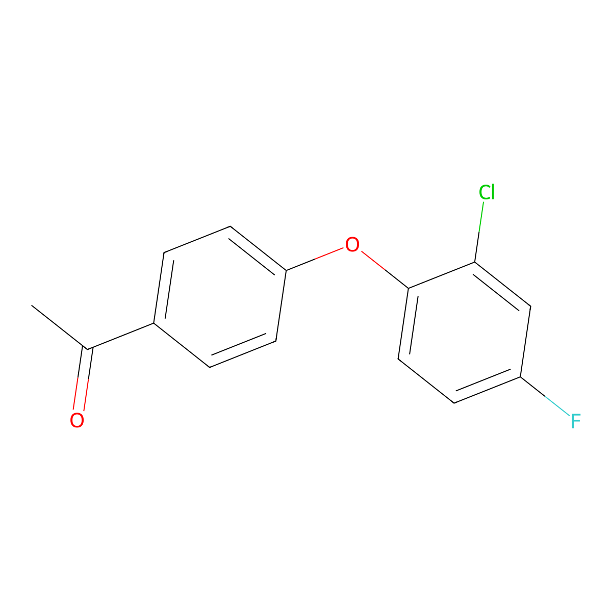 4'-(2-Chloro-4-fluorophenoxy)acetophenone molecular structure, CAS 845866-49-1