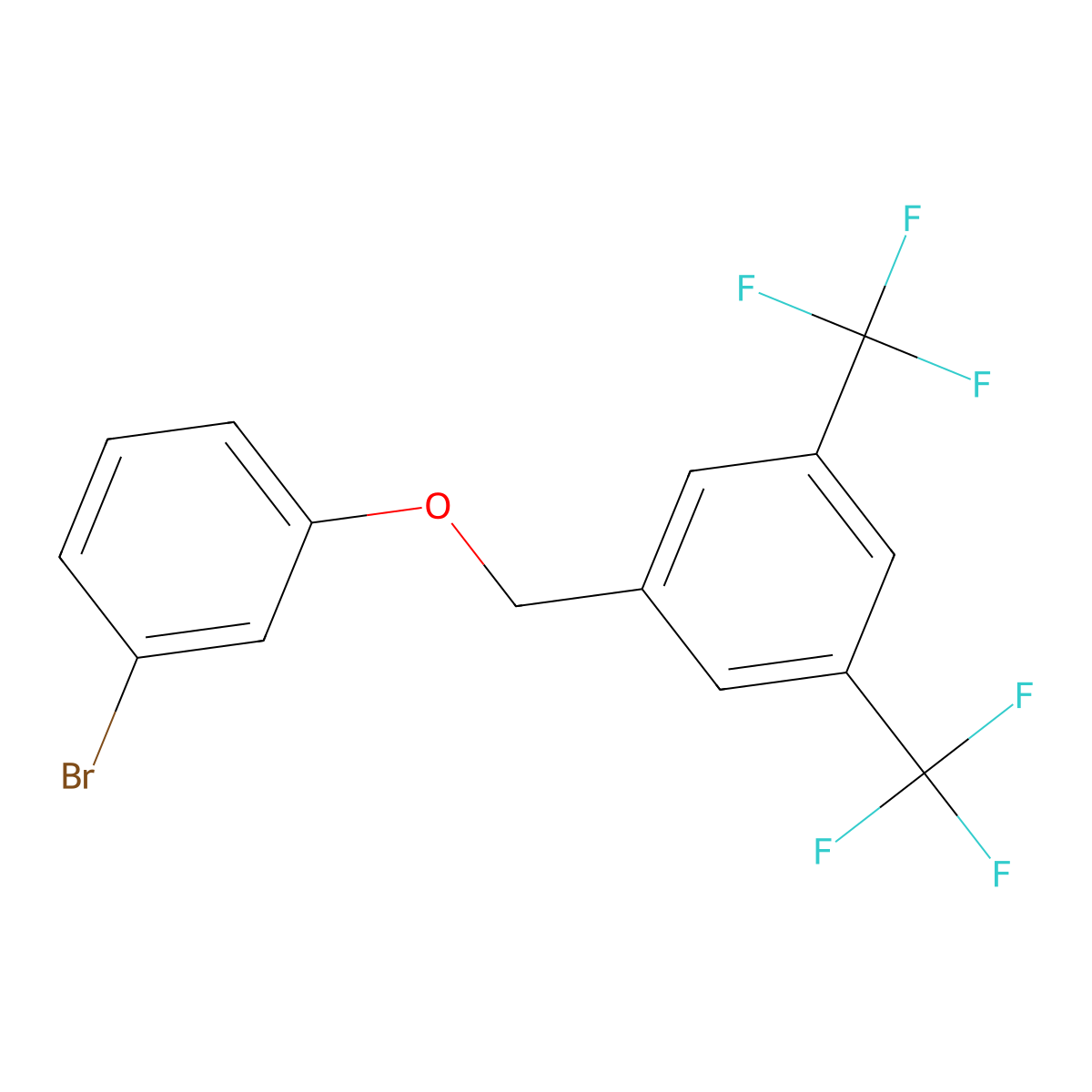 3-(3,5-Bis(trifluoromethyl)-benzyloxy)bromobenzene molecular structure, CAS 845866-55-9
