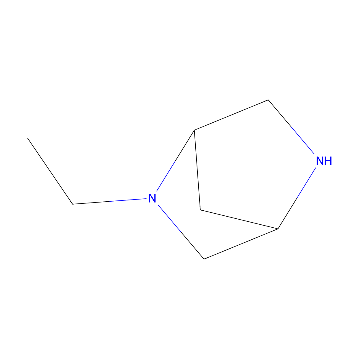 2-Ethyl-2,5-diazabicyclo[2.2.1]heptane molecular structure, CAS 845866-61-7