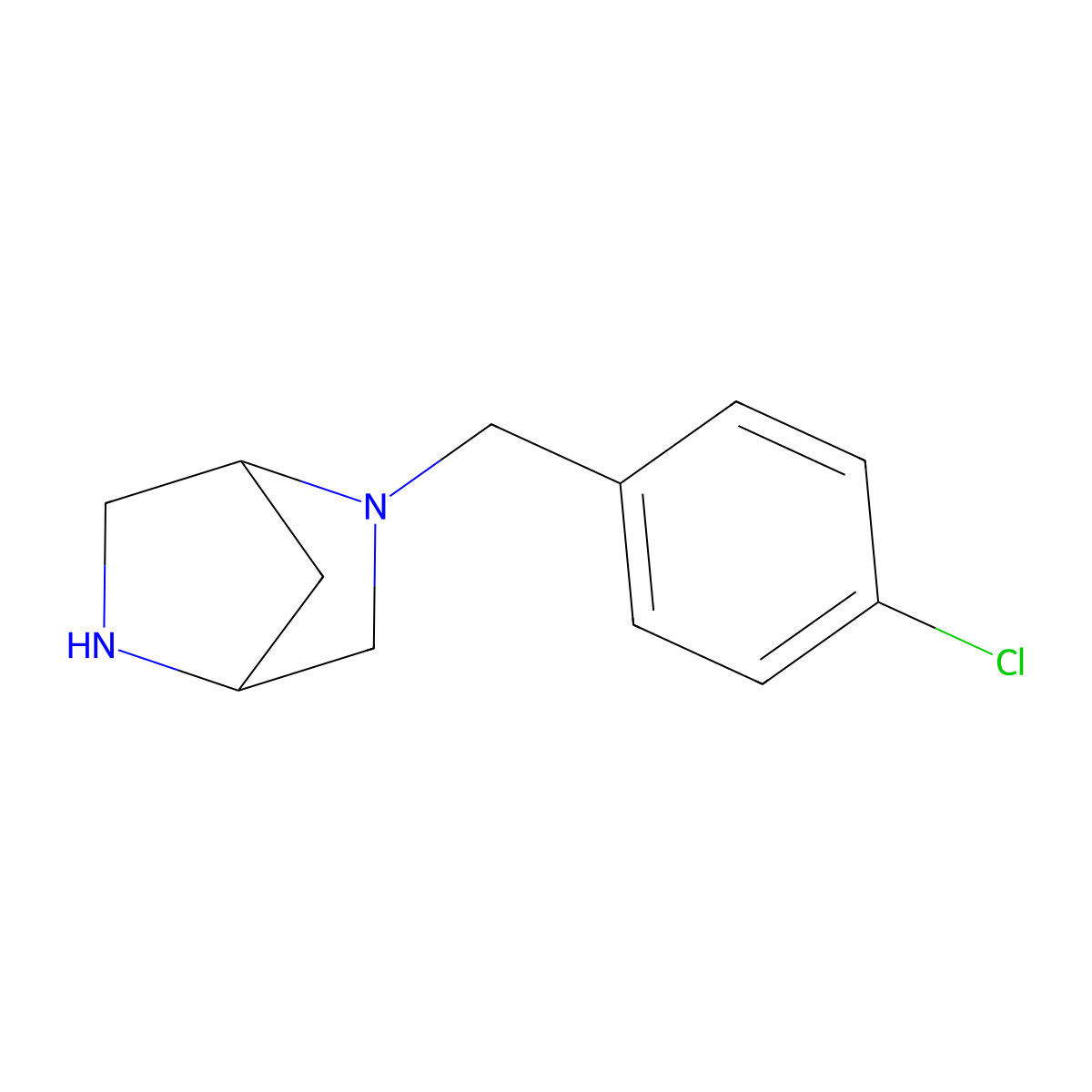 2-(4-Chlorobenzyl)-2,5-diazabicyclo[2.2.1]heptane molecular structure, CAS 845866-65-1