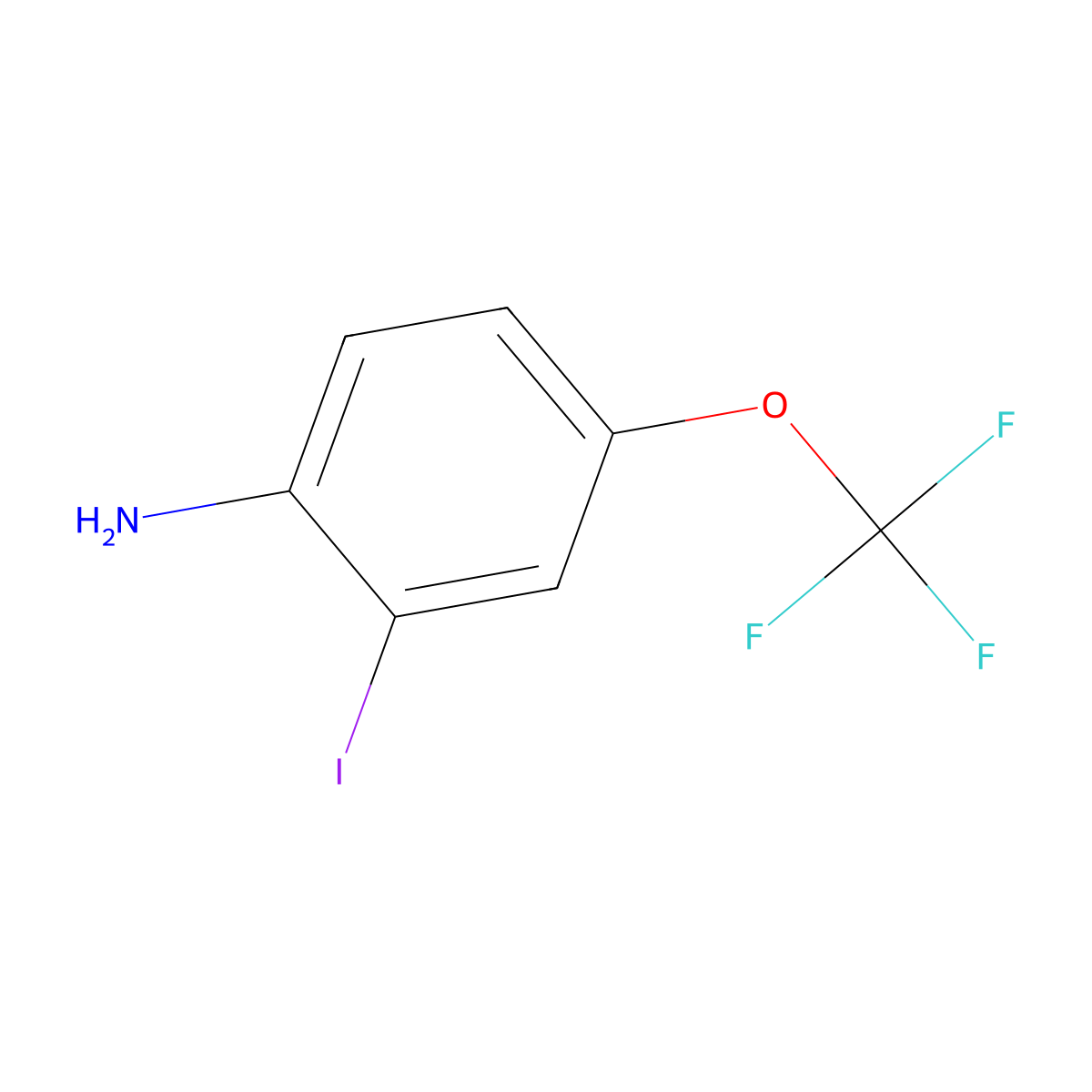 2-Iodo-4-(trifluoromethoxy)aniline molecular structure, CAS 845866-79-7