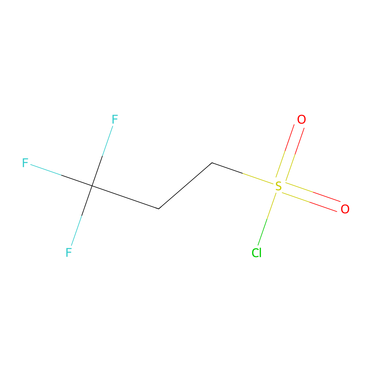 3,3,3-Trifluoropropane-1-sulfonyl chloride molecular structure, CAS 845866-80-0