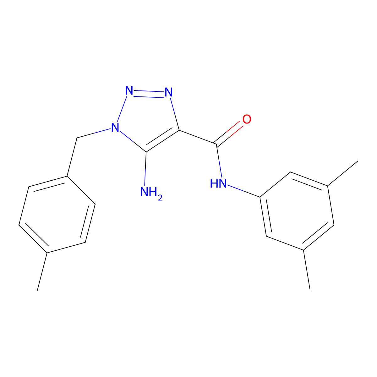 5-amino-N-(3,5-dimethylphenyl)-1-(4-methylbenzyl)-1H-1,2,3-triazole-4-carboxamide molecular structure, CAS 845867-39-2