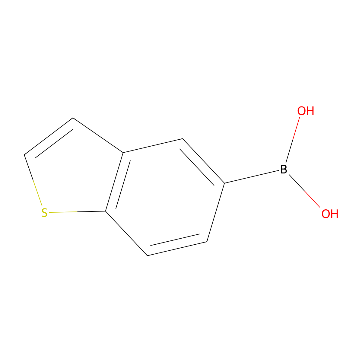 1-Benzothiophen-5-ylboronic acid molecular structure, CAS 845872-49-3
