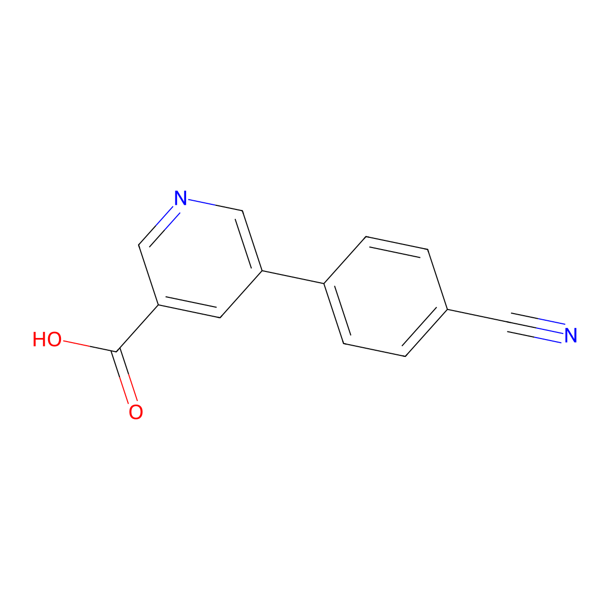 5-(4-Cyanophenyl)nicotinic acid molecular structure, CAS 845885-80-5