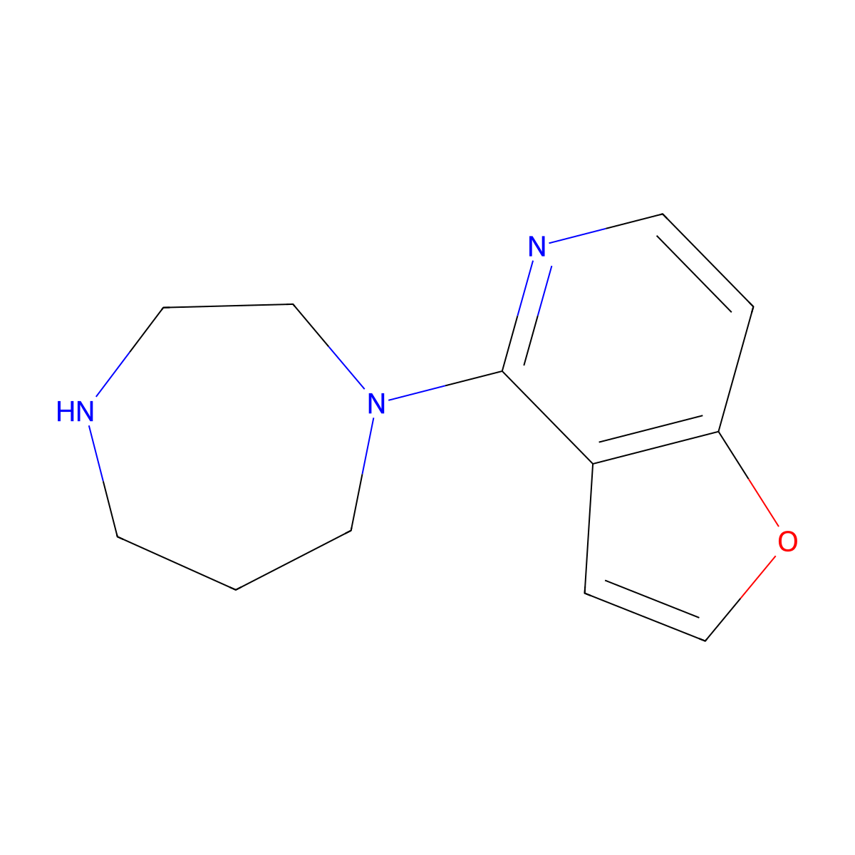 4-(1,4-Diazepan-1-yl)furo[3,2-c]pyridine molecular structure, CAS 845885-87-2