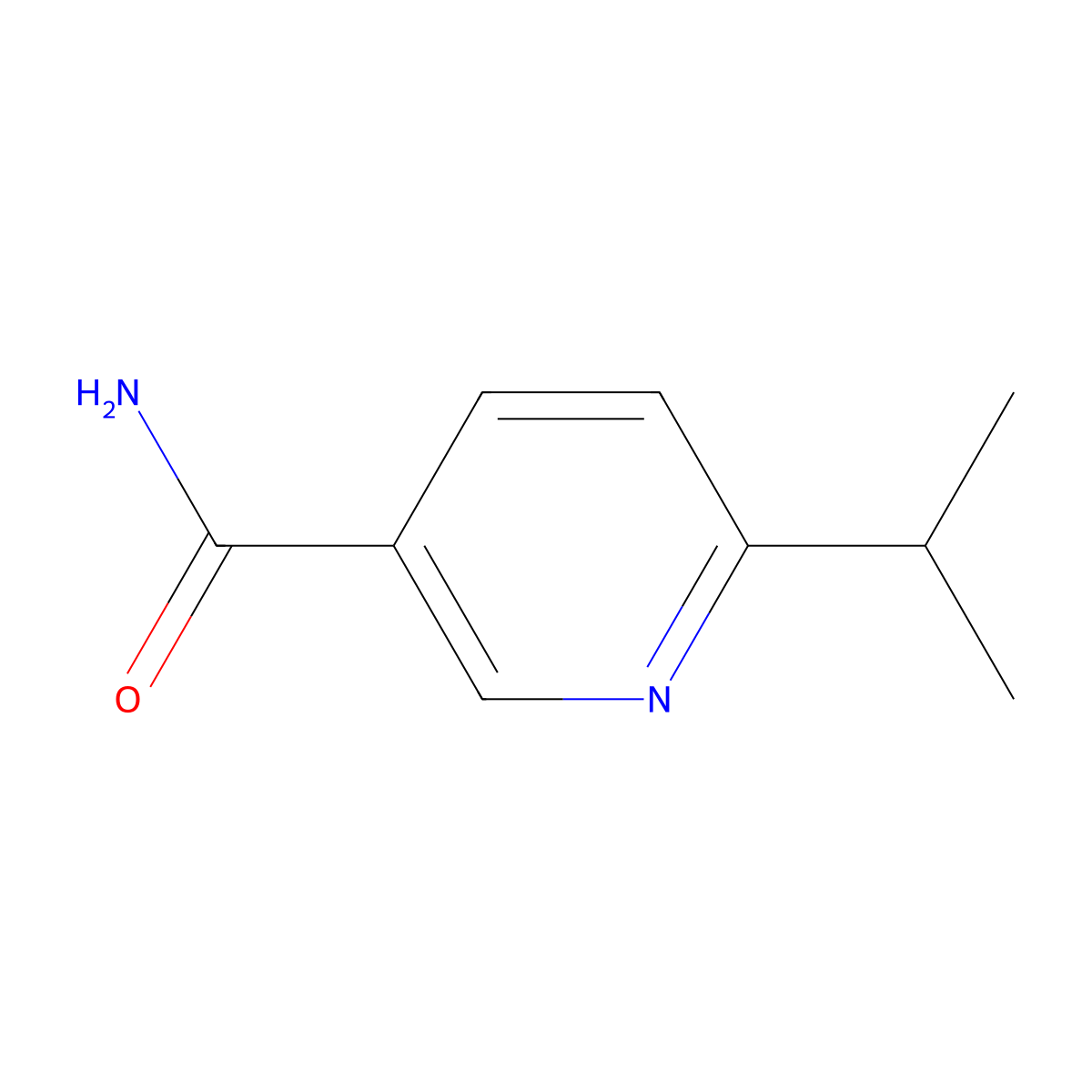 6-Isopropylnicotinamide molecular structure, CAS 84589-38-8